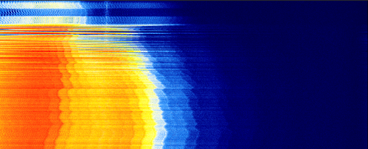 patterns from radio noise caught on computer